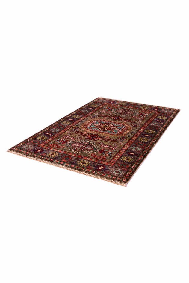 Detail image of 3' 4 x 5' 2 Hand Knotted Kazak Rug