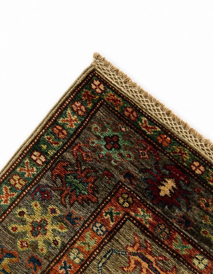 Detail image of 3' 4 x 5' 2 Hand Knotted Kazak Rug