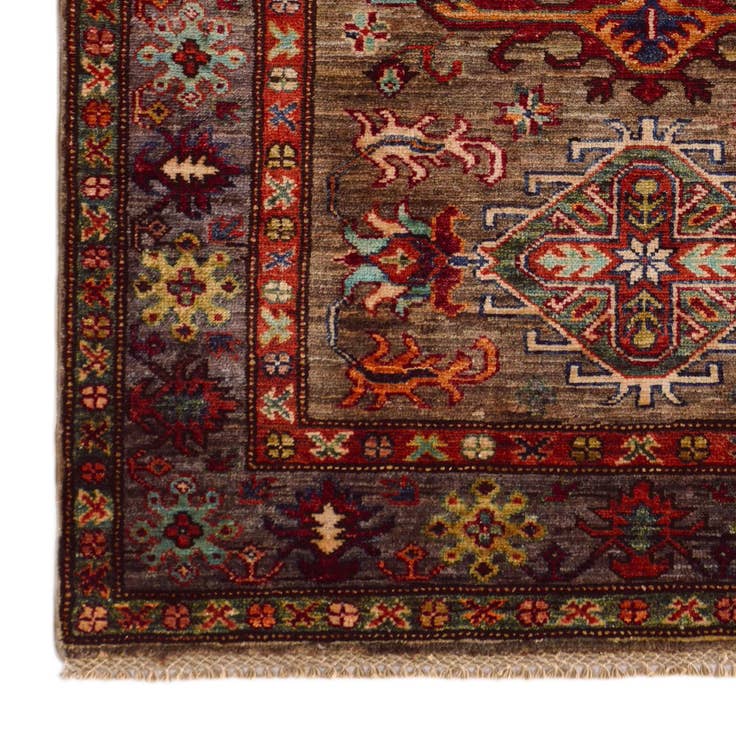 Detail image of 3' 4 x 5' 2 Hand Knotted Kazak Rug