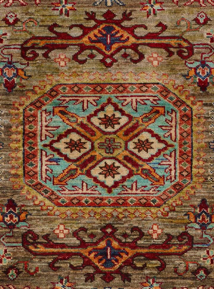 3' 4 x 5' 2 Hand Knotted Kazak Rug