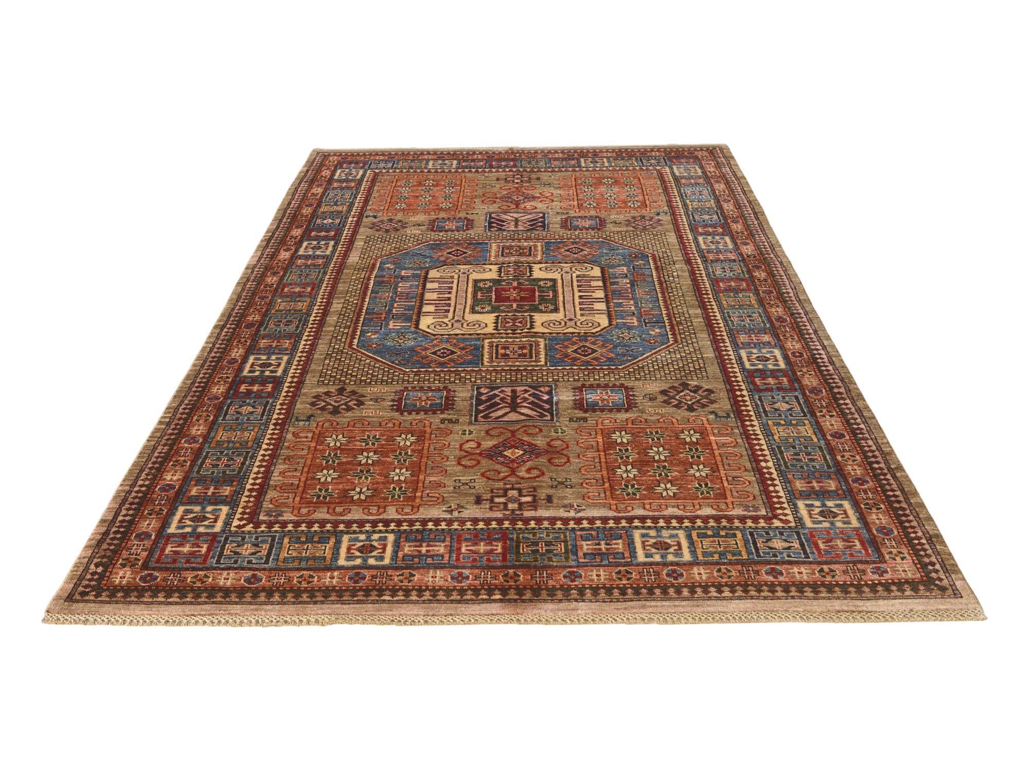 5' 6 x 8' 8 Hand Knotted Kazak Rug