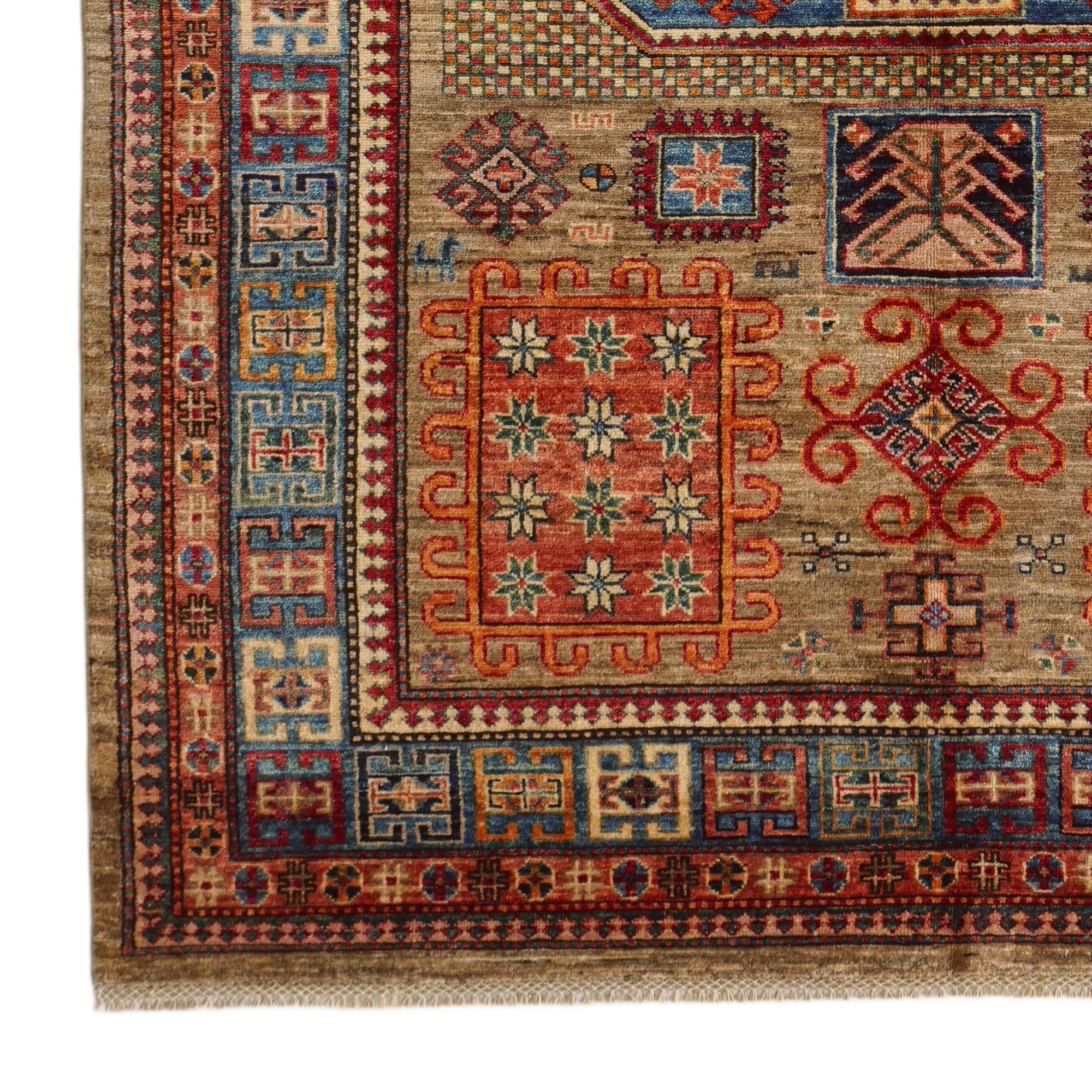 5' 6 x 8' 8 Hand Knotted Kazak Rug