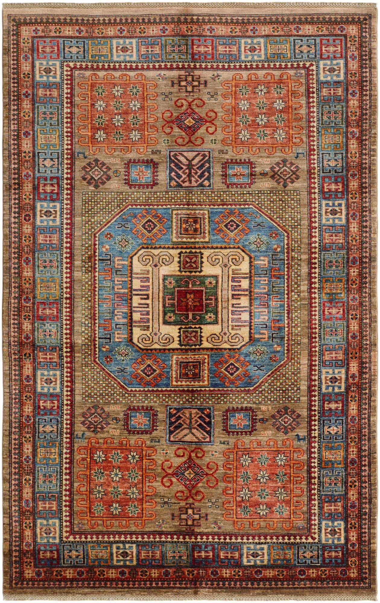 5' 6 x 8' 8 Hand Knotted Kazak Rug