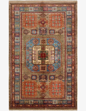 5' 6 x 8' 8 Hand Knotted Kazak Rug