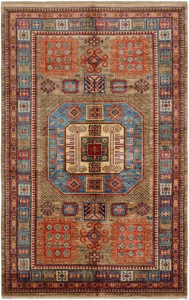 5' 6 x 8' 8 Hand Knotted Kazak Rug