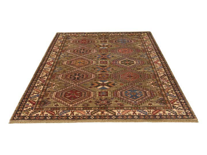 5' 10 x 8' Hand Knotted Kazak Rug