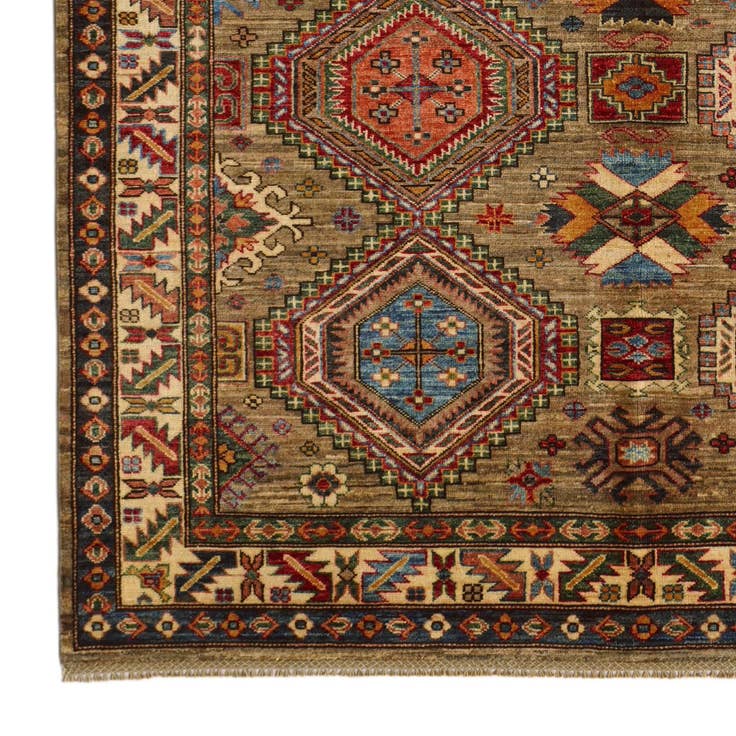 Detail image of 5' 10 x 8' Hand Knotted Kazak Rug