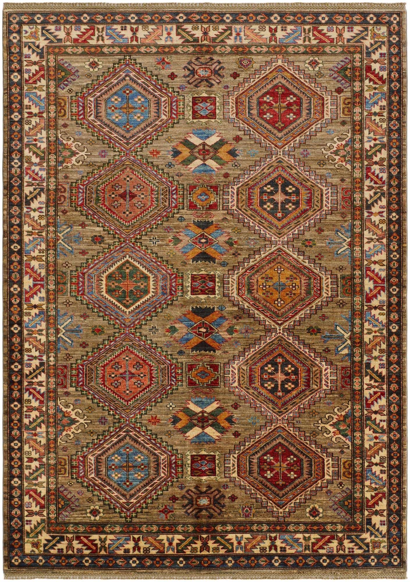 5' 10 x 8' Hand Knotted Kazak Rug