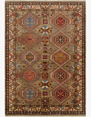 5' 10 x 8' Hand Knotted Kazak Rug