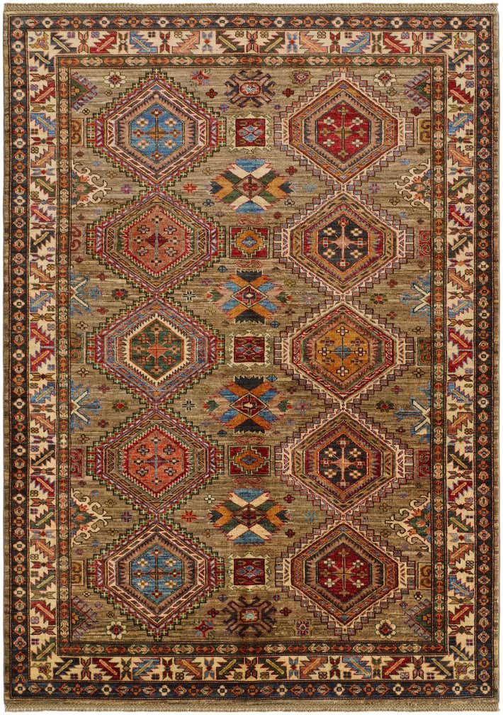 5' 10 x 8' Hand Knotted Kazak Rug