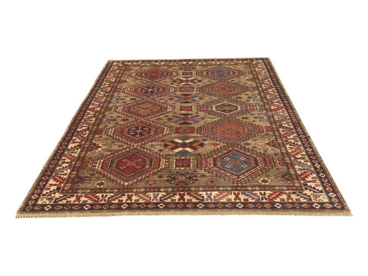 Detail image of 5' 10 x 7' 10 Hand Knotted Kazak Rug