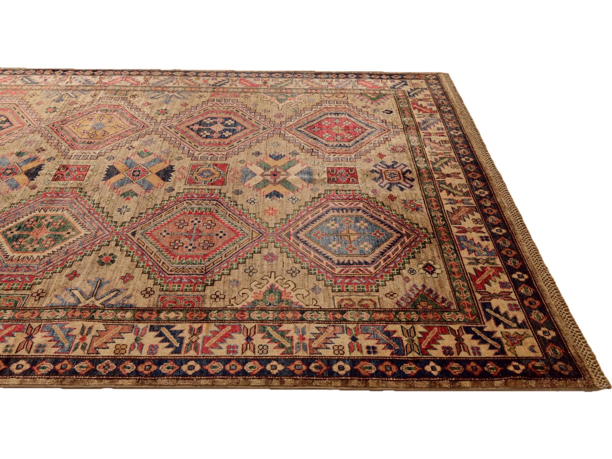 5' 10 x 7' 10 Hand Knotted Kazak Rug