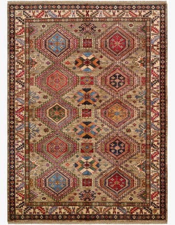 5' 10 x 7' 10 Hand Knotted Kazak Rug