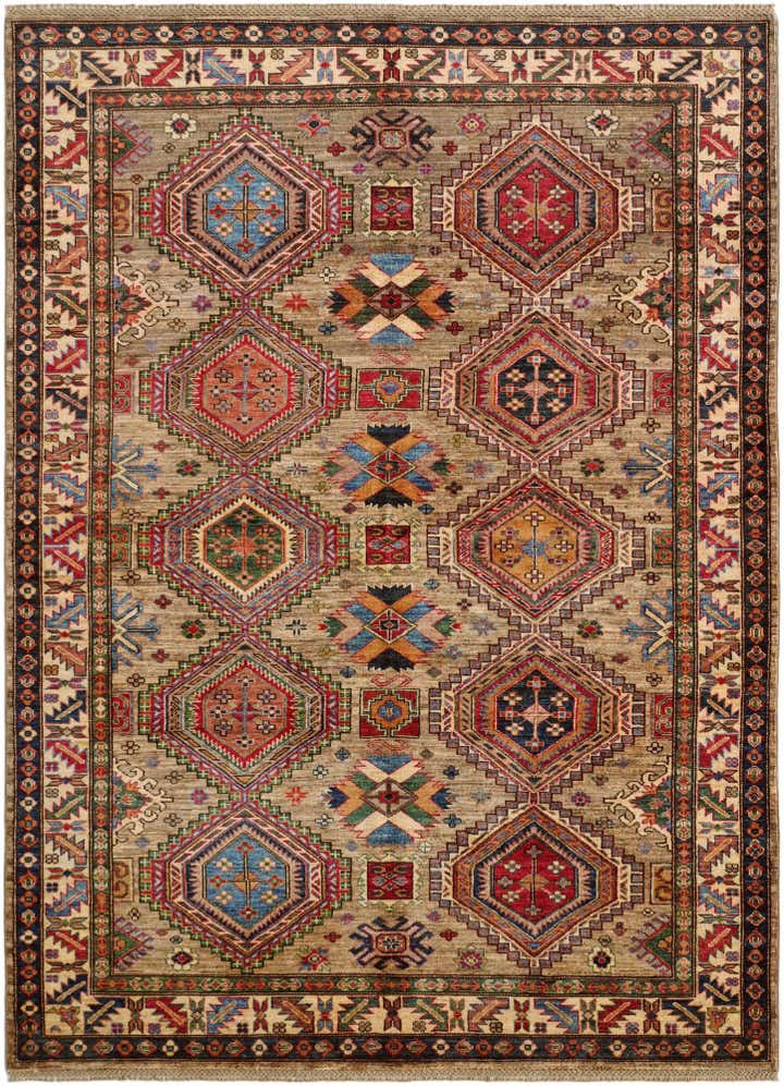 5' 10 x 7' 10 Hand Knotted Kazak Rug