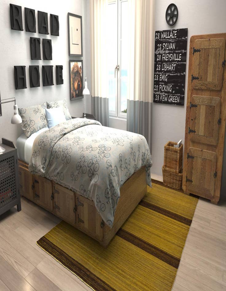 Detail image of 5' 6 x 7' 4  Hand Woven Kilim Afghan Wool Rug