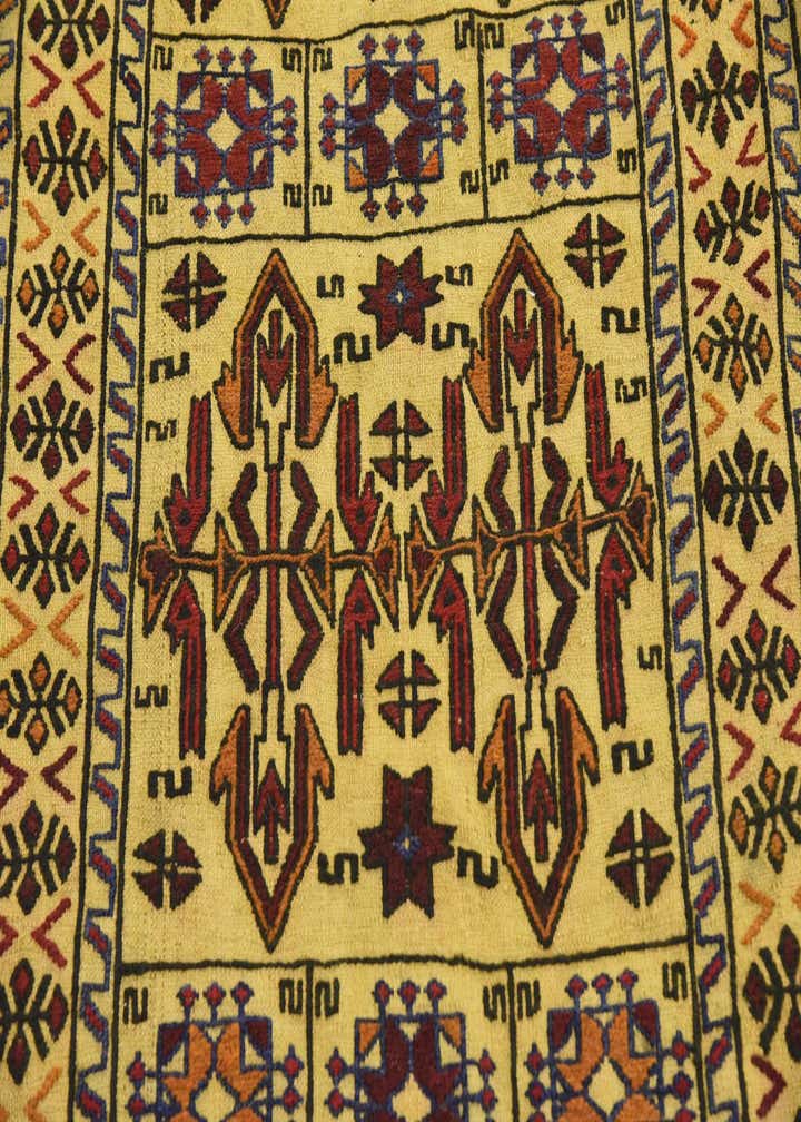 4' x 6' 3 Hand Woven Kilim Afghan Wool Rug