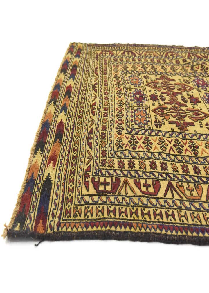 4' x 6' 3 Hand Woven Kilim Afghan Wool Rug