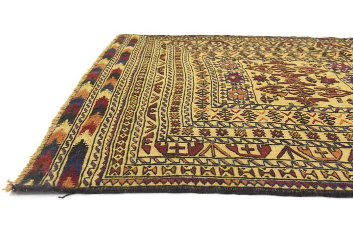 4' x 6' 3 Hand Woven Kilim Afghan Wool Rug