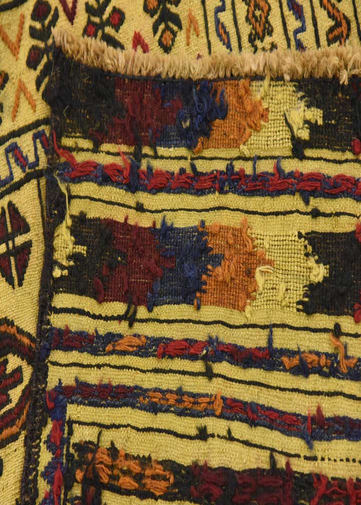 4' x 6' 3 Hand Woven Kilim Afghan Wool Rug