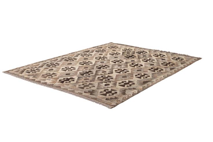 Detail image of 5' 2 x 6' 7 Hand Woven Kilim Maymana Wool Rug