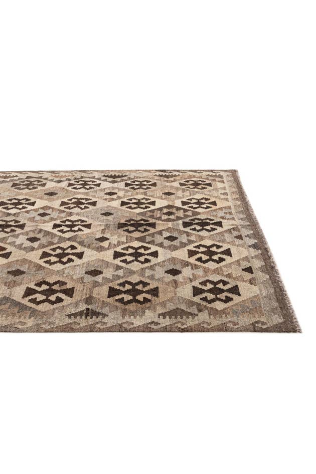 Detail image of 5' 2 x 6' 7 Hand Woven Kilim Maymana Wool Rug