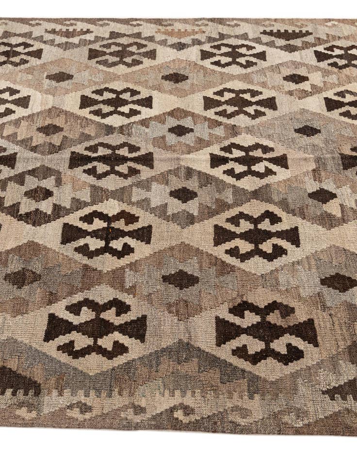 Detail image of 5' 2 x 6' 7  Hand Woven Kilim Maymana Wool Rug