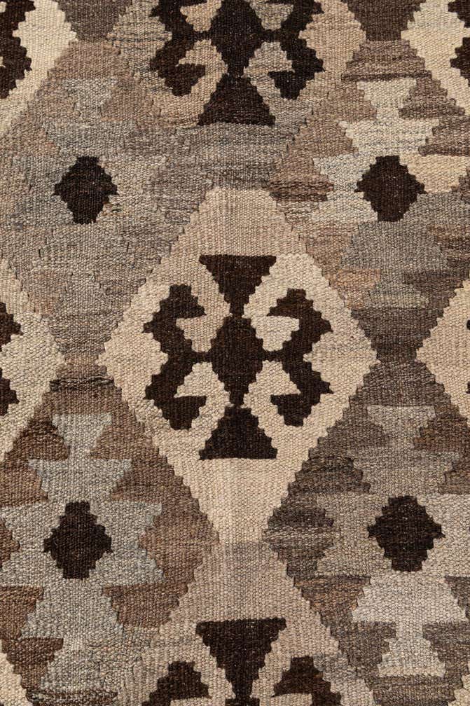5' 2 x 6' 7 Hand Woven Kilim Maymana Wool Rug