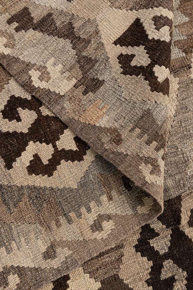 5' 2 x 6' 7 Hand Woven Kilim Maymana Wool Rug
