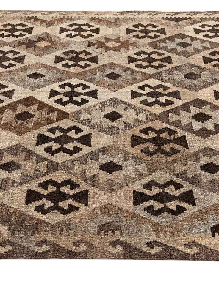 Detail image of 5' 1 x 6' 6  Hand Woven Kilim Maymana Wool Rug