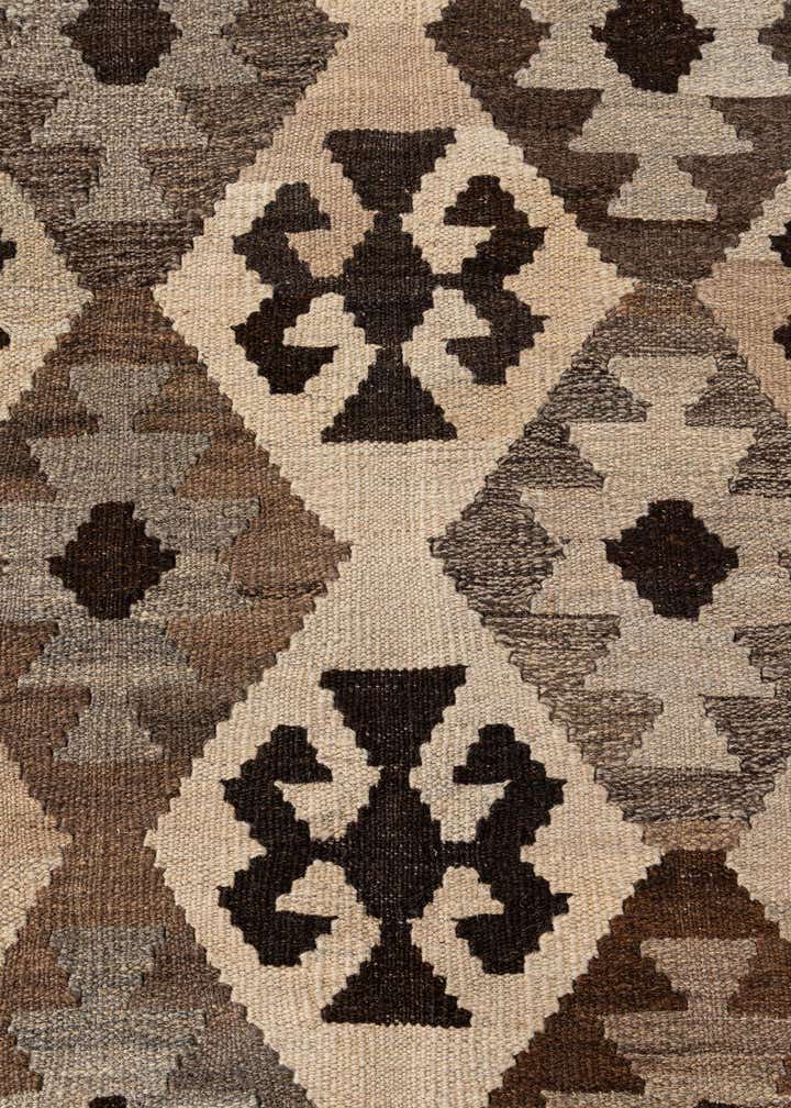 5' 1 x 6' 6 Hand Woven Kilim Maymana Wool Rug