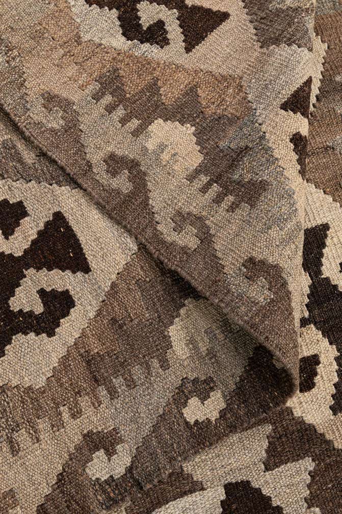 5' 1 x 6' 6 Hand Woven Kilim Maymana Wool Rug