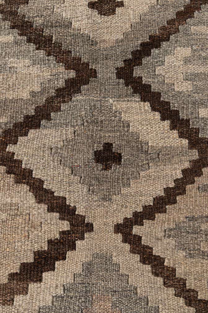5' 1 x 6' 5 Hand Woven Kilim Maymana Wool Rug