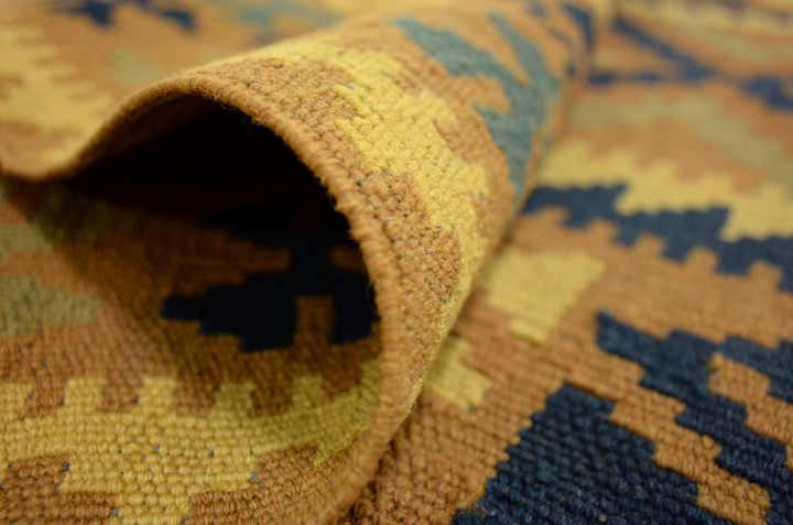 3' 3 x 6' 1 Hand Woven Kilim Maymana Wool Rug