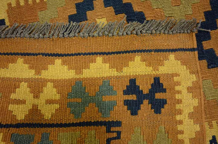 3' 3 x 6' 1 Hand Woven Kilim Maymana Wool Rug
