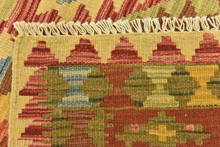 3' 2 x 4' 1 Hand Woven Kilim Maymana Wool Rug