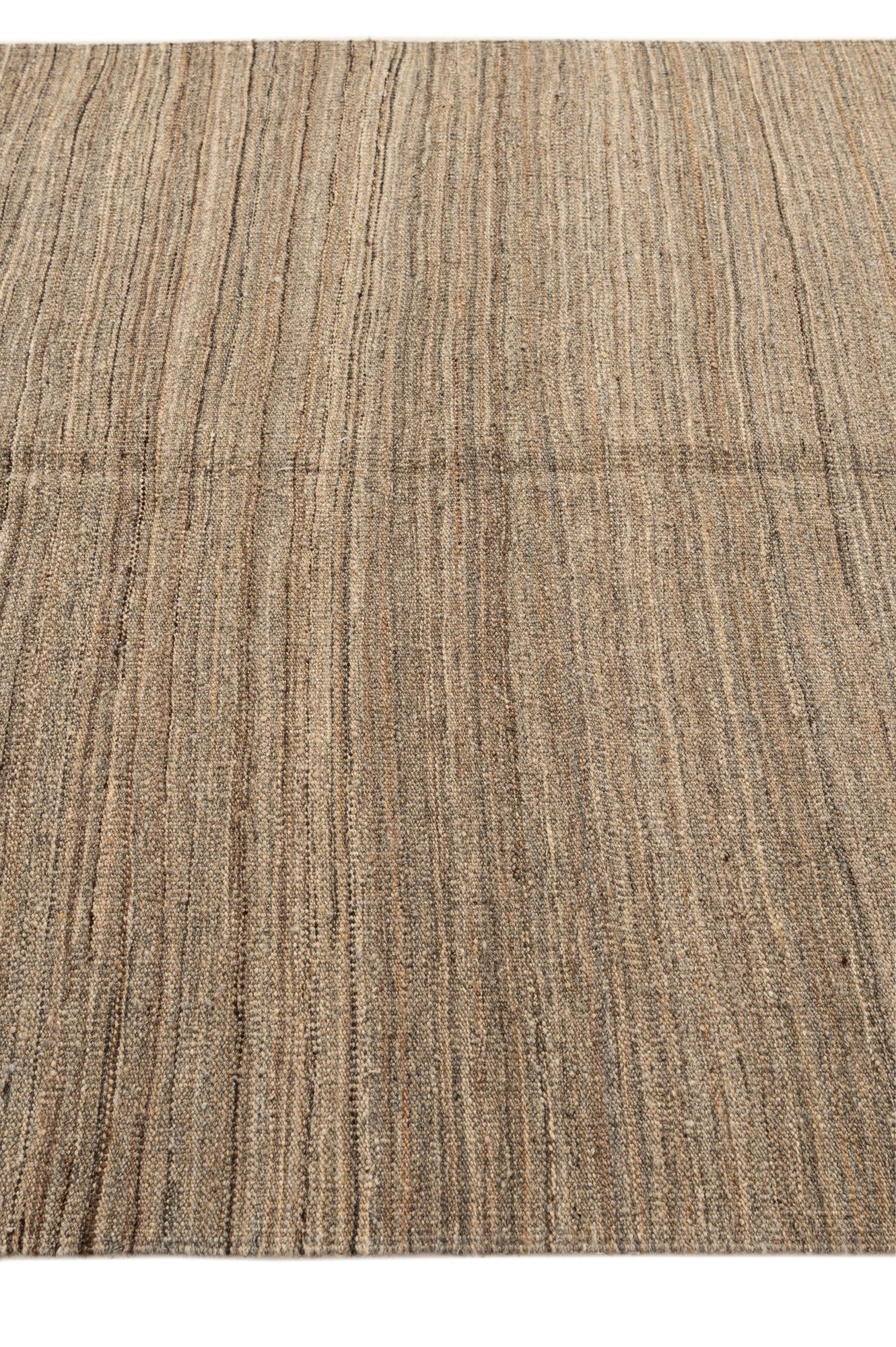 4' 3 x 6' Hand Woven Kilim Modern Wool Rug