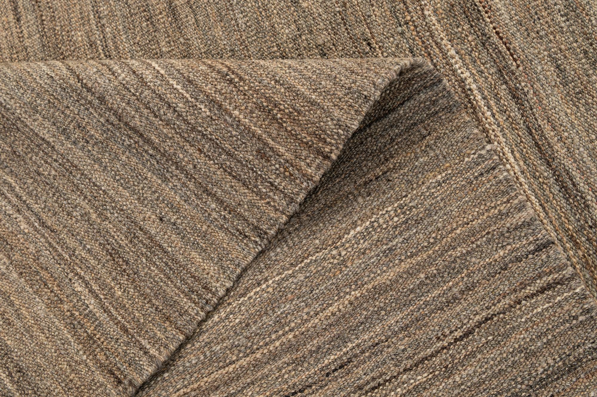4' 4 x 5' 11 Hand Woven Kilim Modern Wool Rug