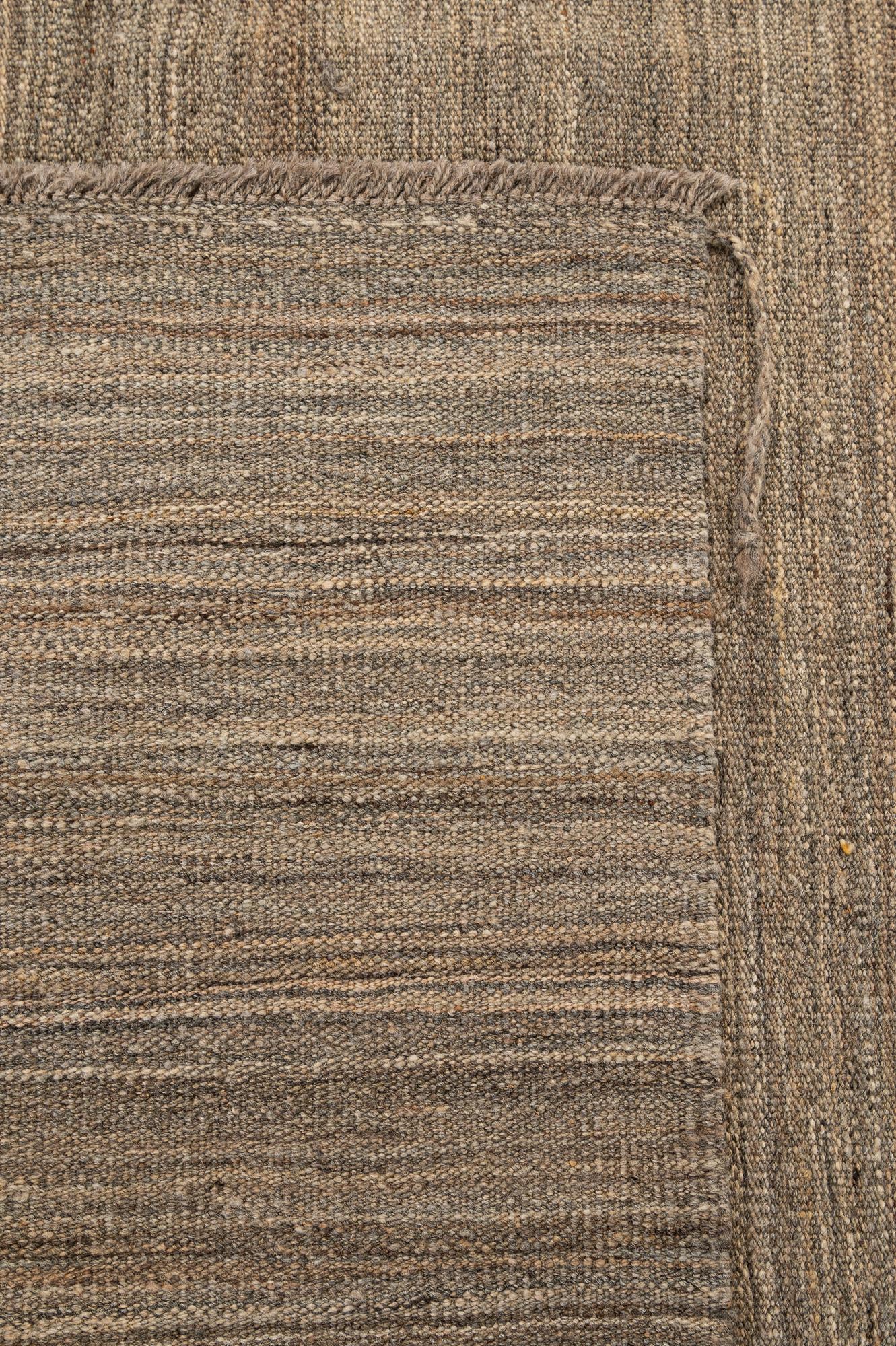 4' 4 x 5' 11 Hand Woven Kilim Modern Wool Rug
