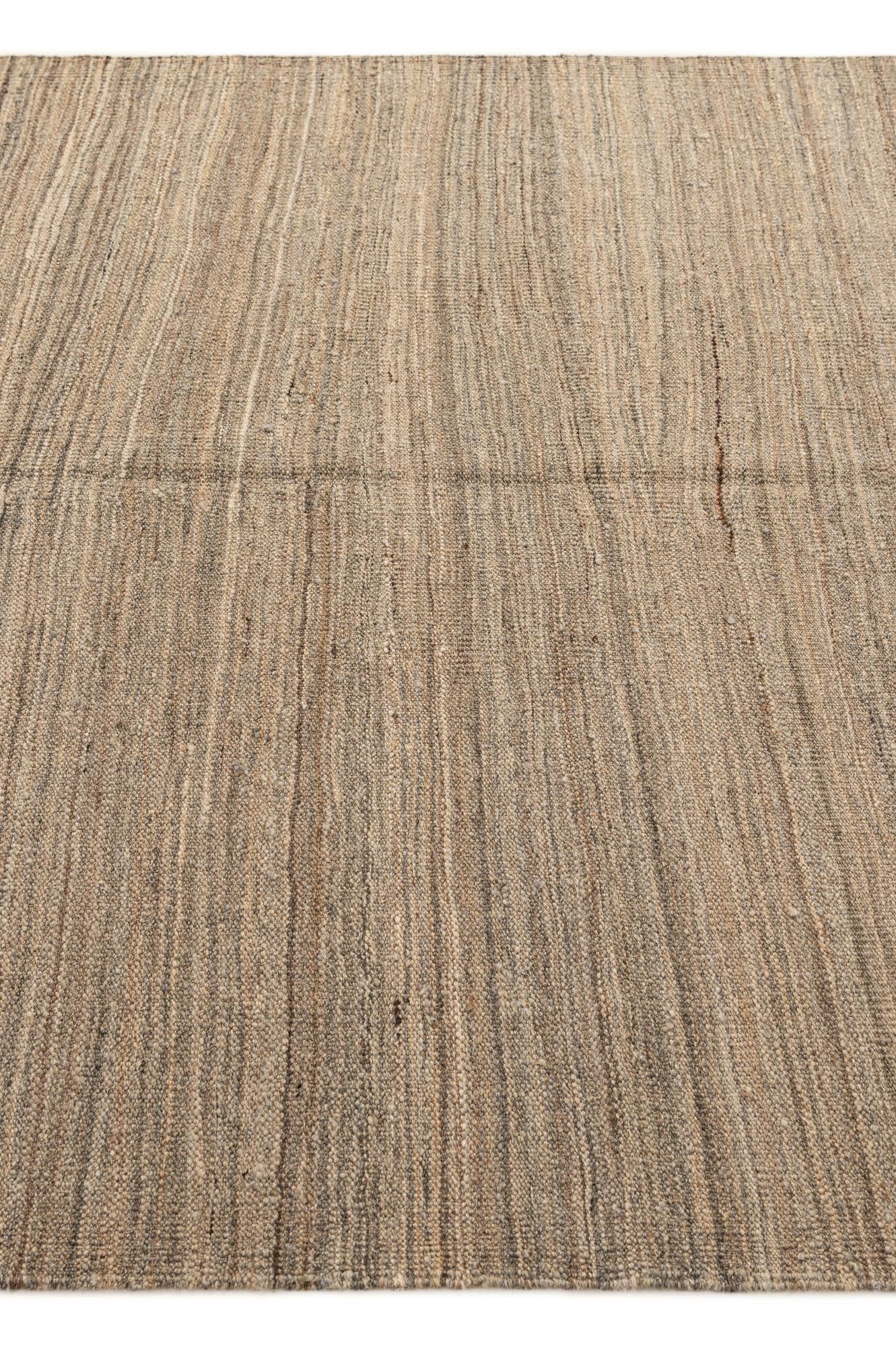 4' 11 x 6' 5 Hand Woven Kilim Modern Wool Rug