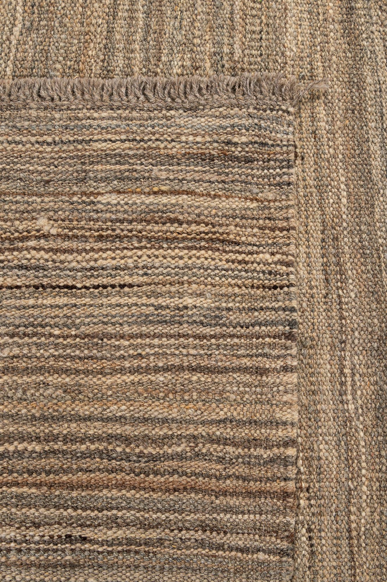 4' 11 x 6' 5 Hand Woven Kilim Modern Wool Rug