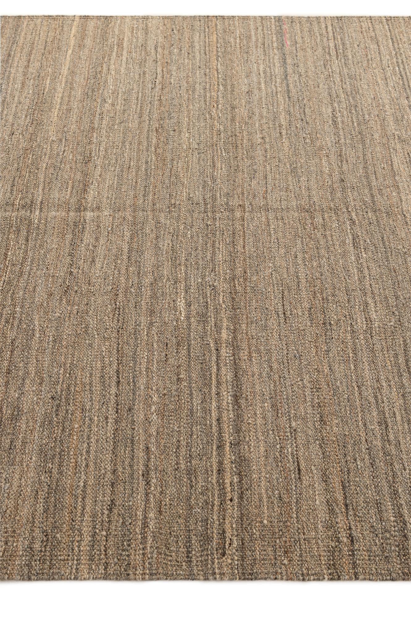 5' 3 x 6' 10 Hand Woven Kilim Modern Wool Rug