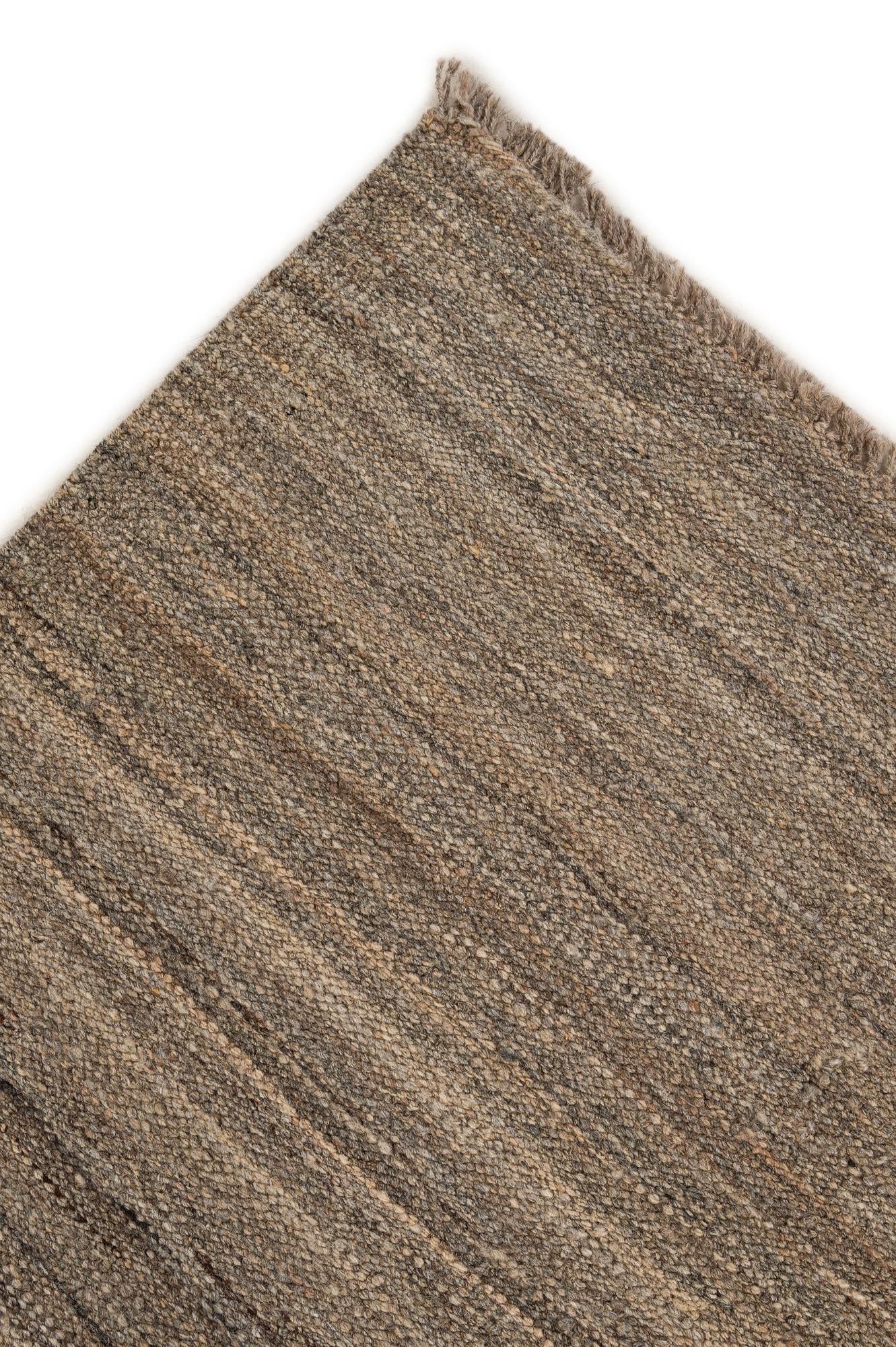 5' 3 x 6' 10 Hand Woven Kilim Modern Wool Rug