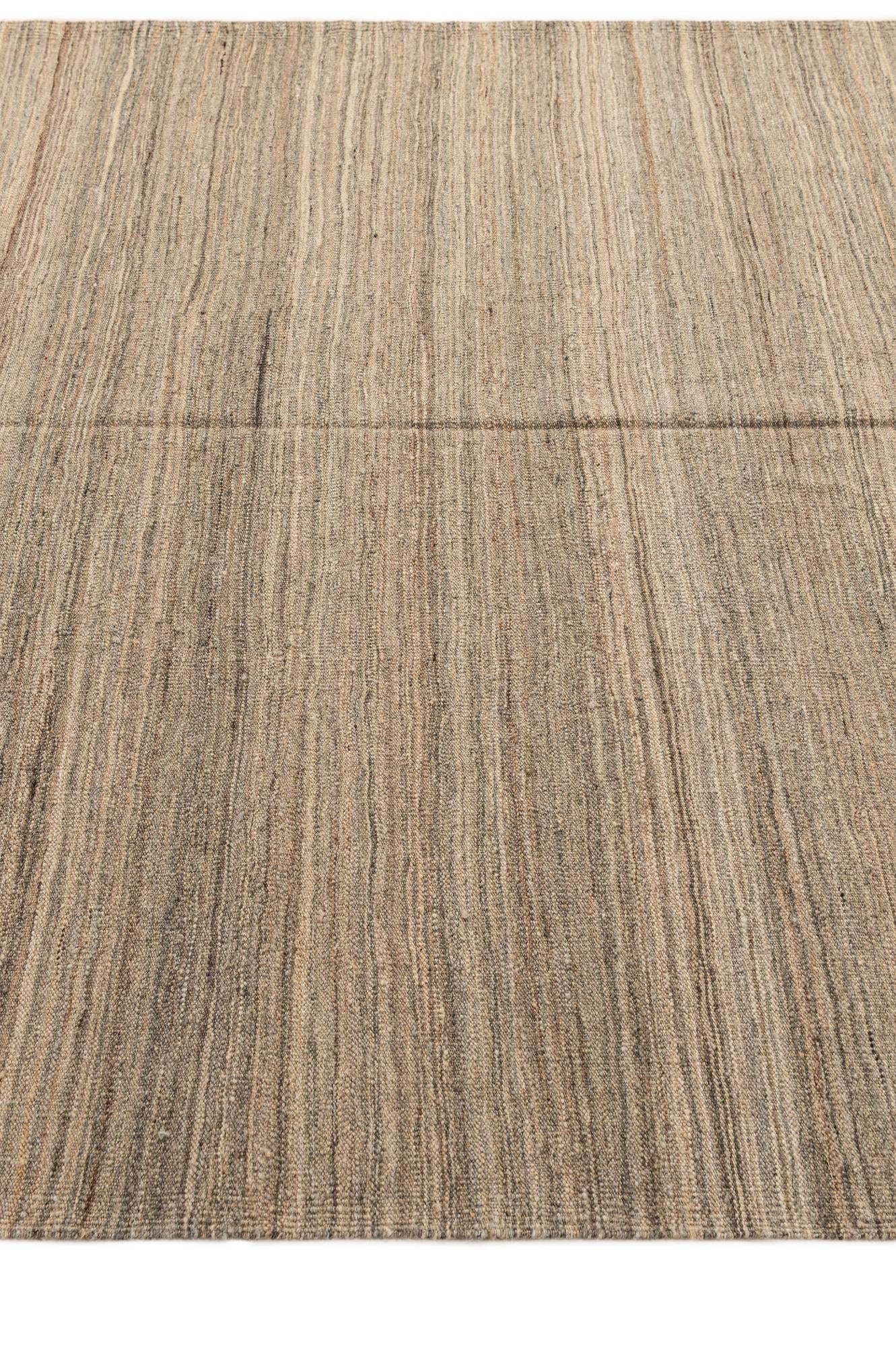 5' 7 x 7' 11 Hand Woven Kilim Modern Wool Rug