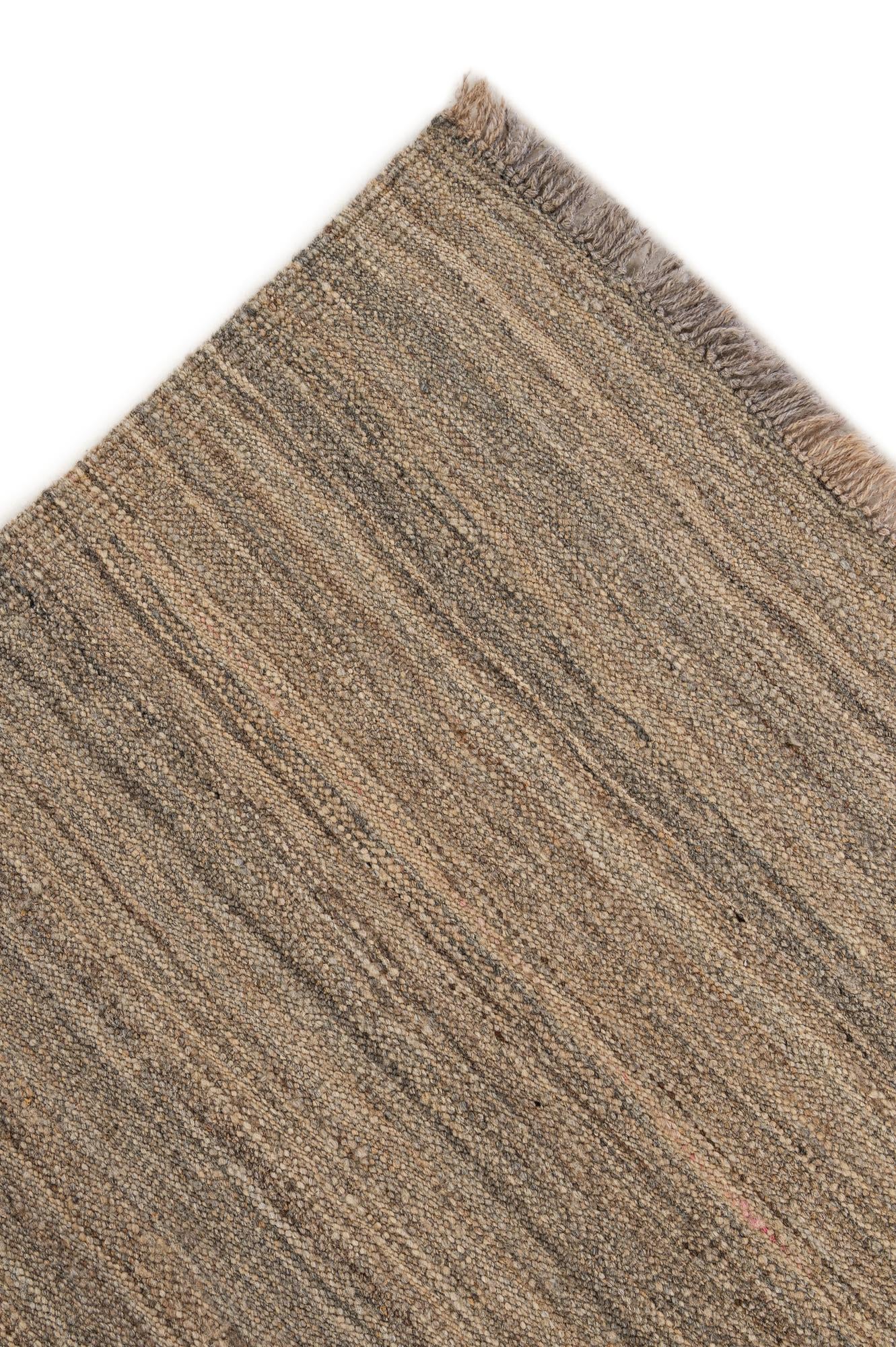 5' 7 x 7' 11 Hand Woven Kilim Modern Wool Rug