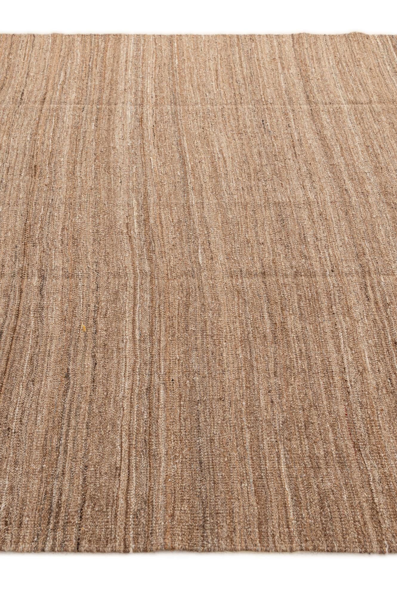 6' 4 x 9' 4 Hand Woven Kilim Modern Wool Rug