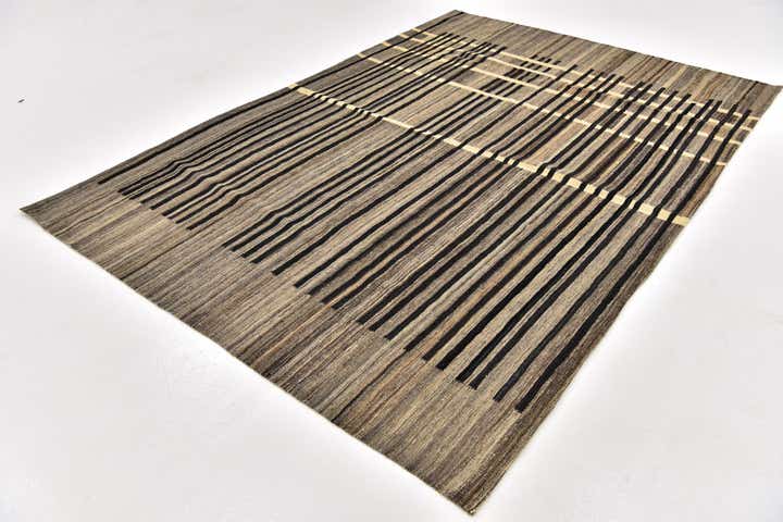 5' 8 x 8' Hand Woven Kilim Modern Wool Rug