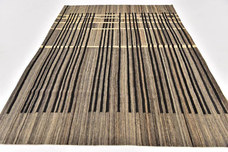 Detail image of 5' 8 x 8' Hand Woven Kilim Modern Wool Rug