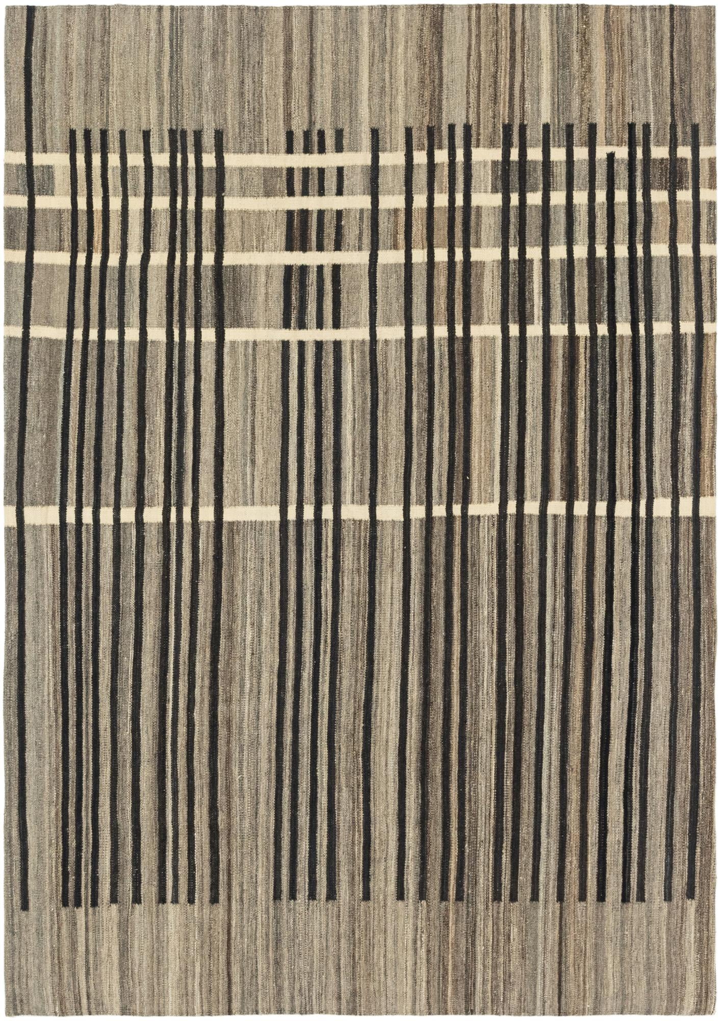 5' 8 x 8' Hand Woven Kilim Modern Wool Rug