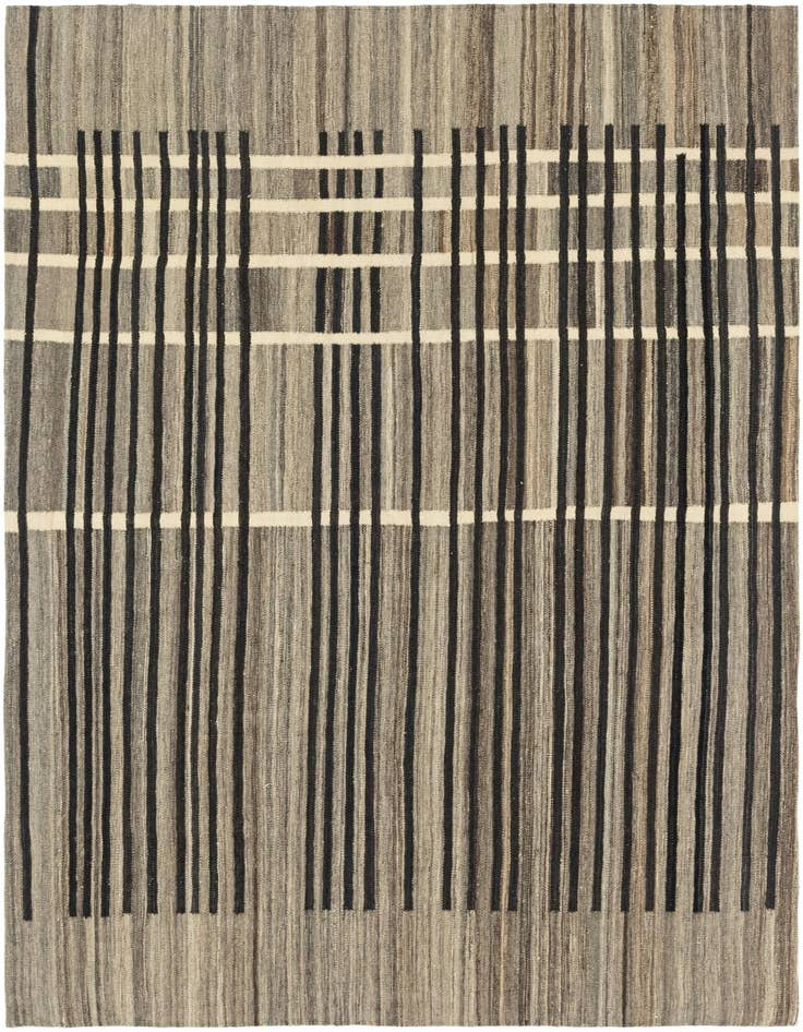 Detail image of 5' 8 x 8' Hand Woven Kilim Modern Wool Rug