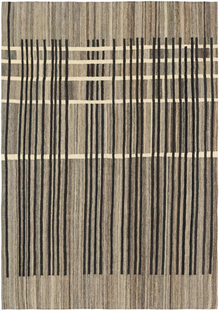 5' 8 x 8' Hand Woven Kilim Modern Wool Rug